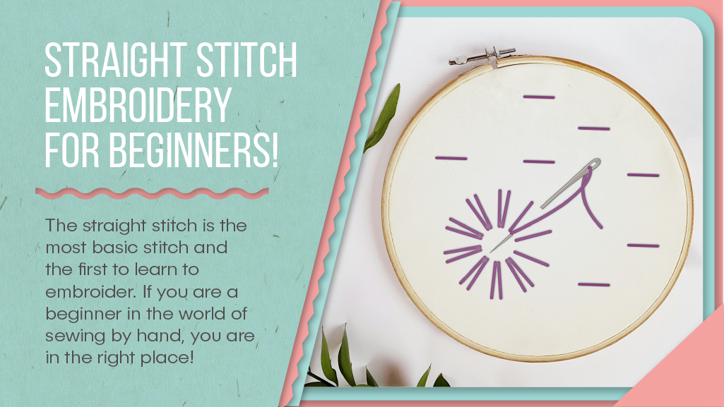 Straight stitch. Embroidery for beginners!